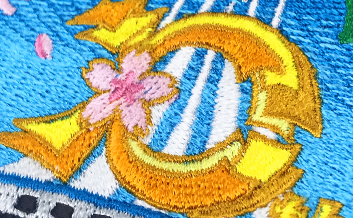 高級感のある刺繍表現