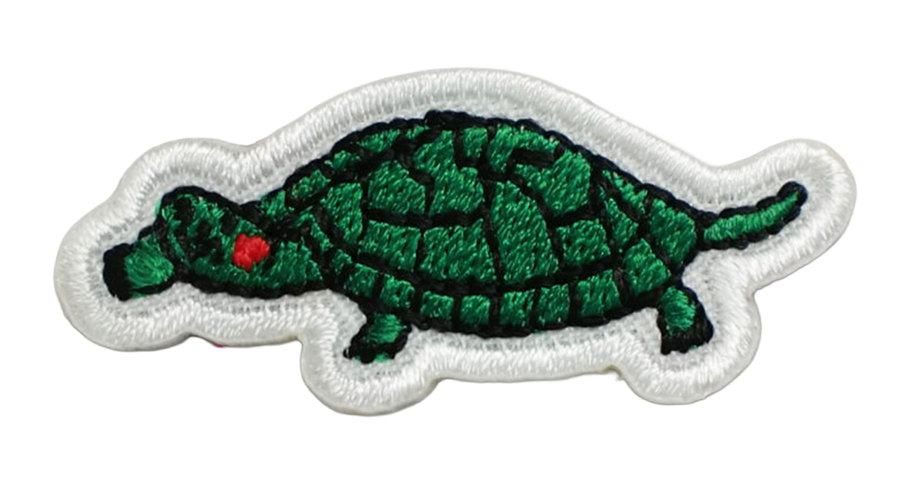 「ミニカメワンポイント柄」オリジナルワッペン制作事例