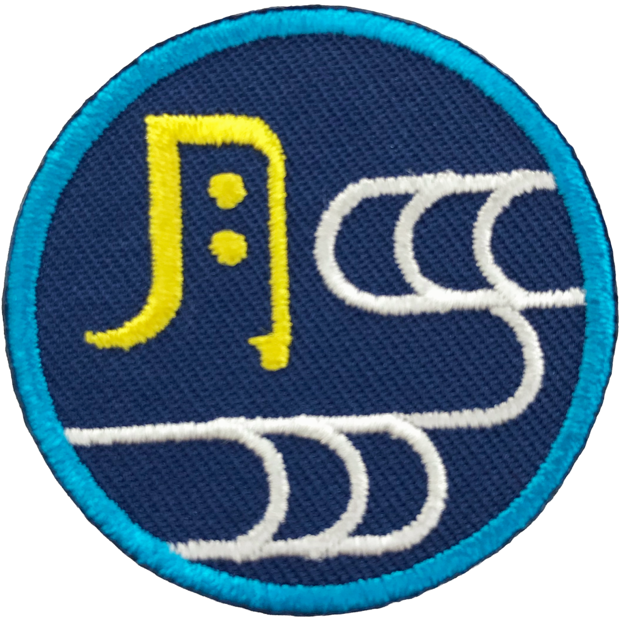 「月字モチーフ×波模様柄」オリジナルワッペン制作事例